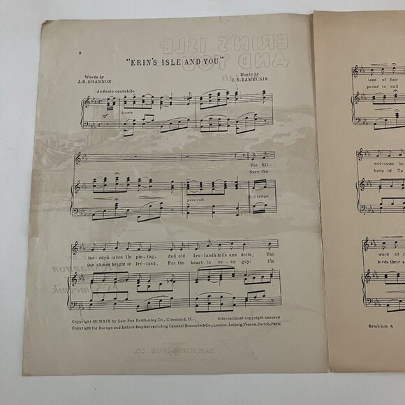 1910s Vintage Sheet Music Irish Songs Ragtime I'm A Long Way from Tipperary - Picture 15 of 16